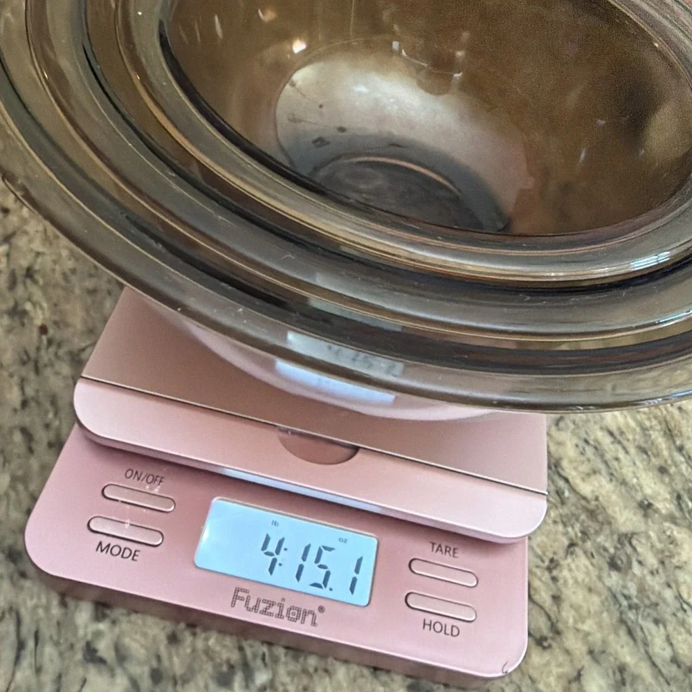 Vintage Pyrex Amber Brown Glass Nesting Mixing Bowls - Set of 3  #322 #323 #325